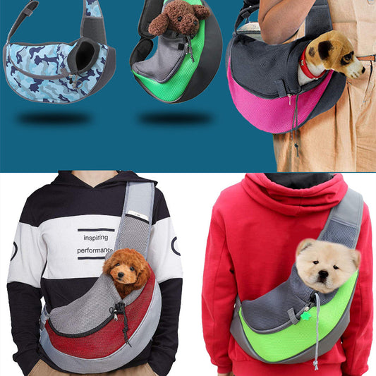 KFX-6724669 Portable Breathable Pet Shoulder Bag for Small Dogs and Puppies, Ultra-Light Oxford Cloth Design