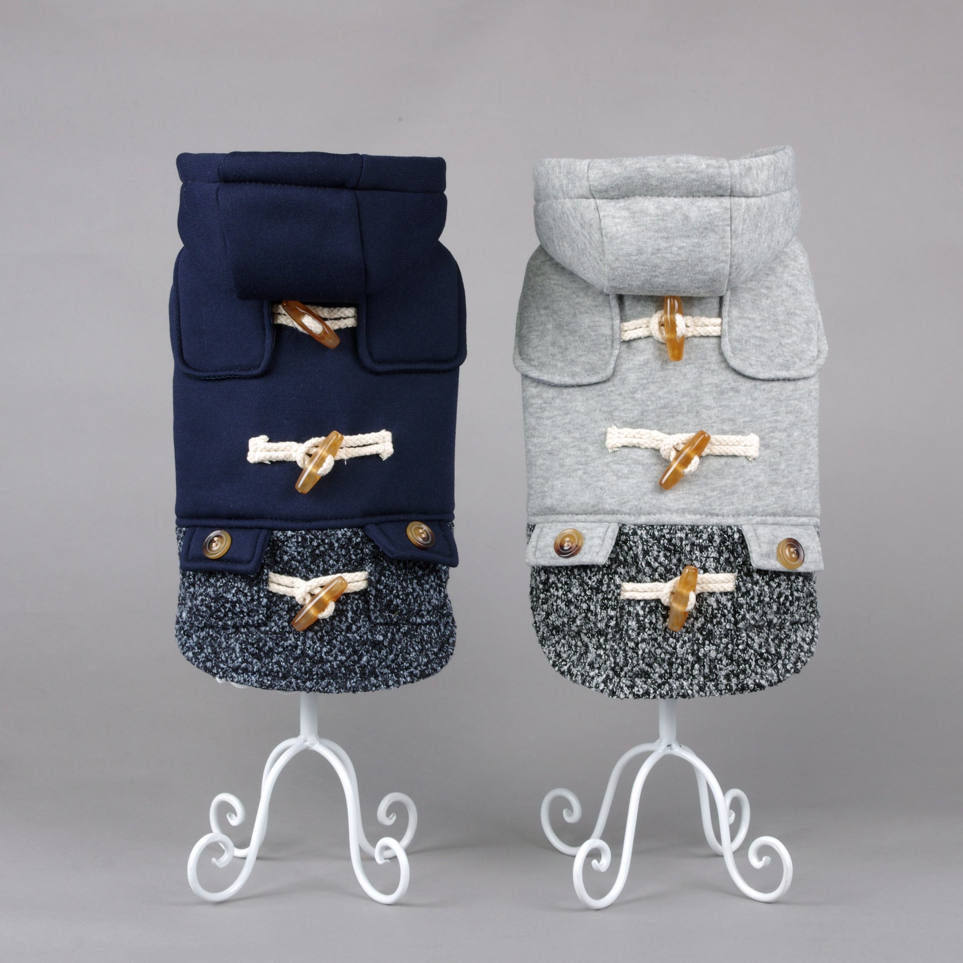 KFX-6724797 Casual Cotton Dog Coat with Horn Button Detail in Various Sizes