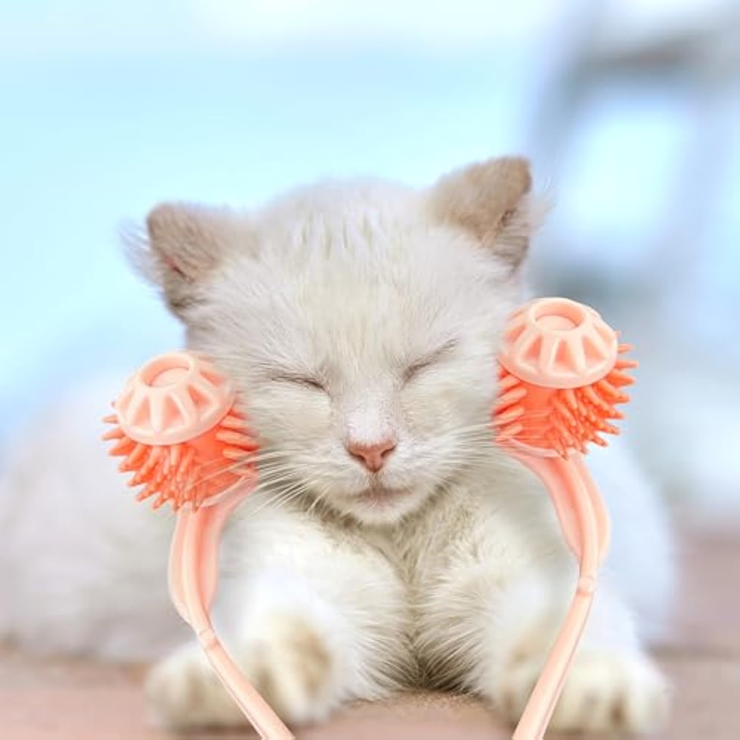KFX-6725693 Pink Cat Massager Roller for Relaxing Head and Face Therapy