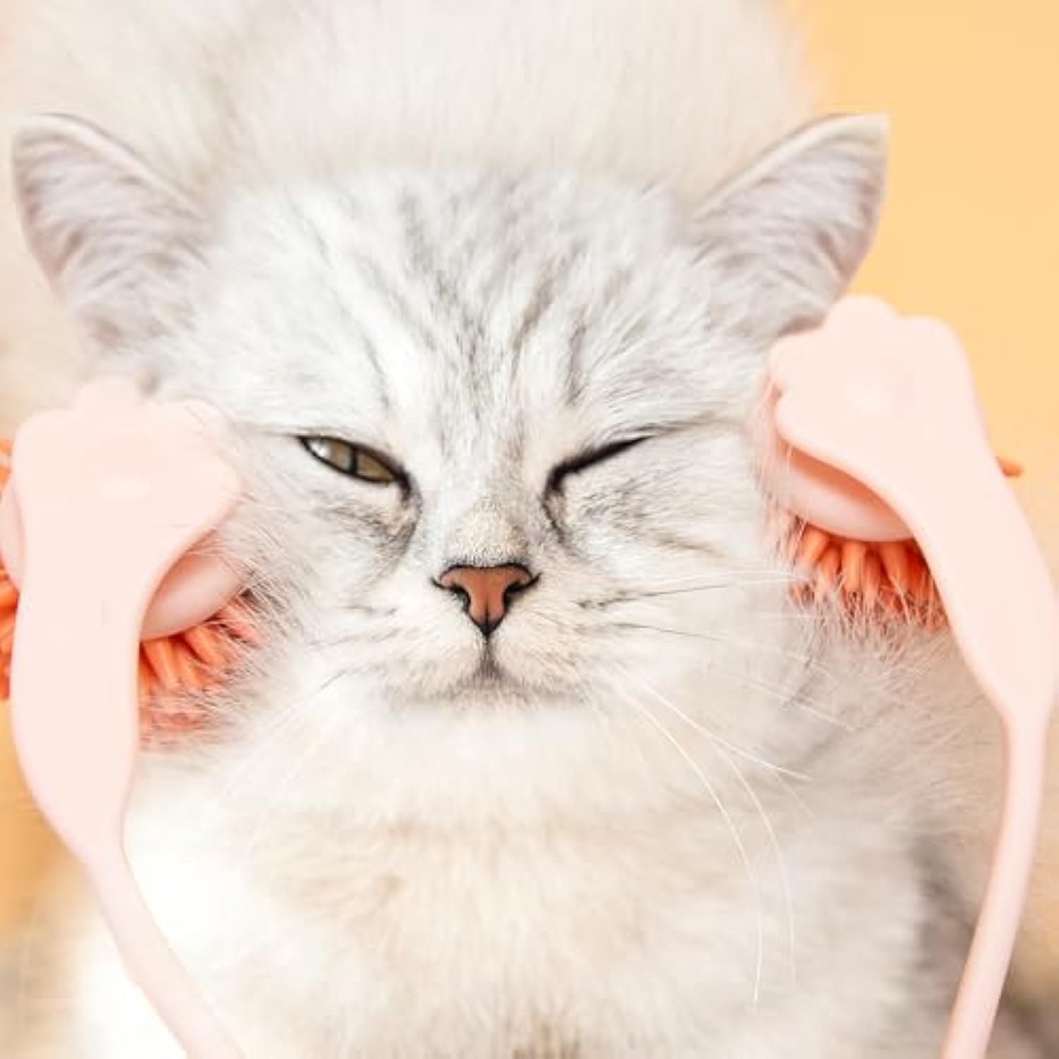 KFX-6725693 Pink Cat Massager Roller for Relaxing Head and Face Therapy