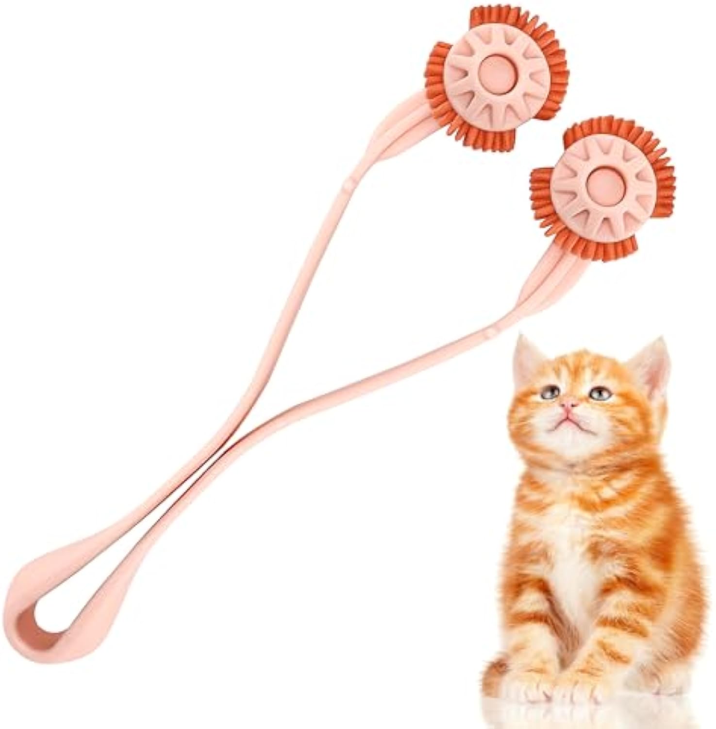 KFX-6725693 Pink Cat Massager Roller for Relaxing Head and Face Therapy