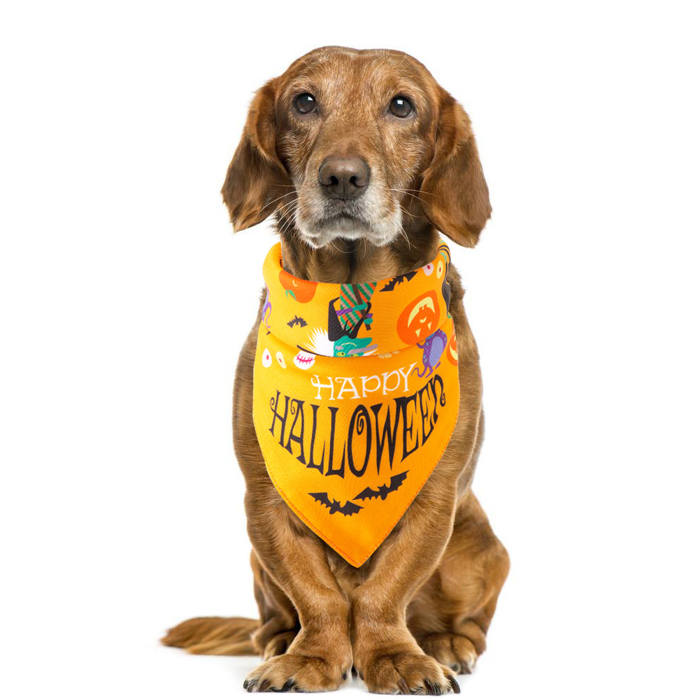 KFX-6725821 Halloween-Themed Pet Saliva Towel - Casual, General Use, Perfect for Halloween Celebrations