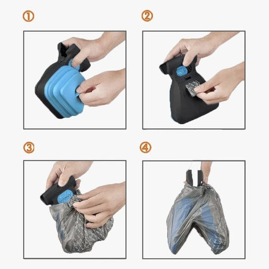 KFX-6726077 Dog Sanitary Care Set: Nail Grinder, Paw Grooming Kit, Toilet, Foot Washer, Garbage Bags