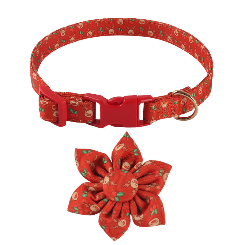 KFX-6726205 Sunflower Pattern Holiday Dog Collar with Hair Accessory
