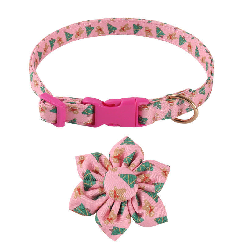 KFX-6726205 Sunflower Pattern Holiday Dog Collar with Hair Accessory