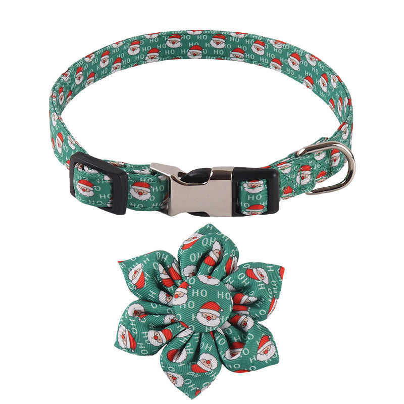 KFX-6726205 Sunflower Pattern Holiday Dog Collar with Hair Accessory