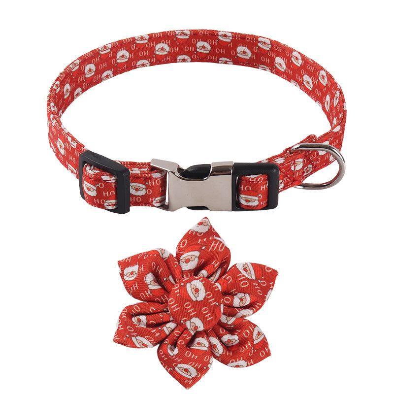 KFX-6726205 Sunflower Pattern Holiday Dog Collar with Hair Accessory