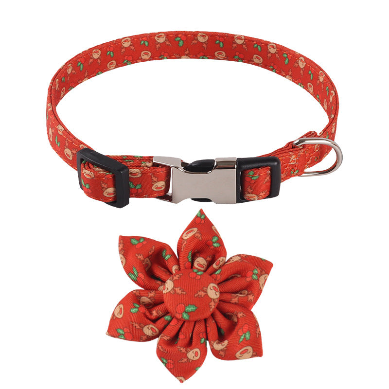 KFX-6726205 Sunflower Pattern Holiday Dog Collar with Hair Accessory