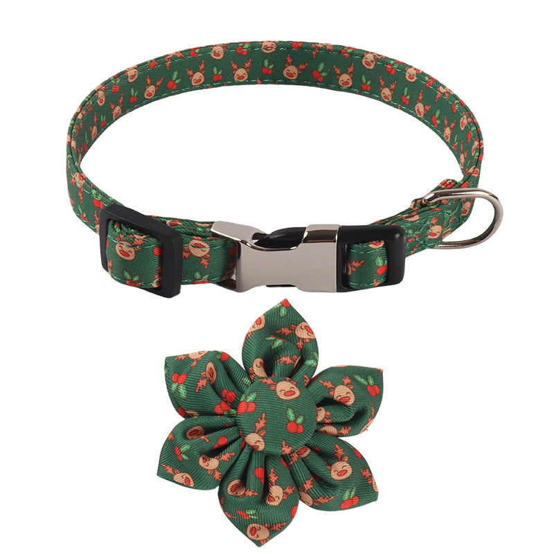 KFX-6726205 Sunflower Pattern Holiday Dog Collar with Hair Accessory
