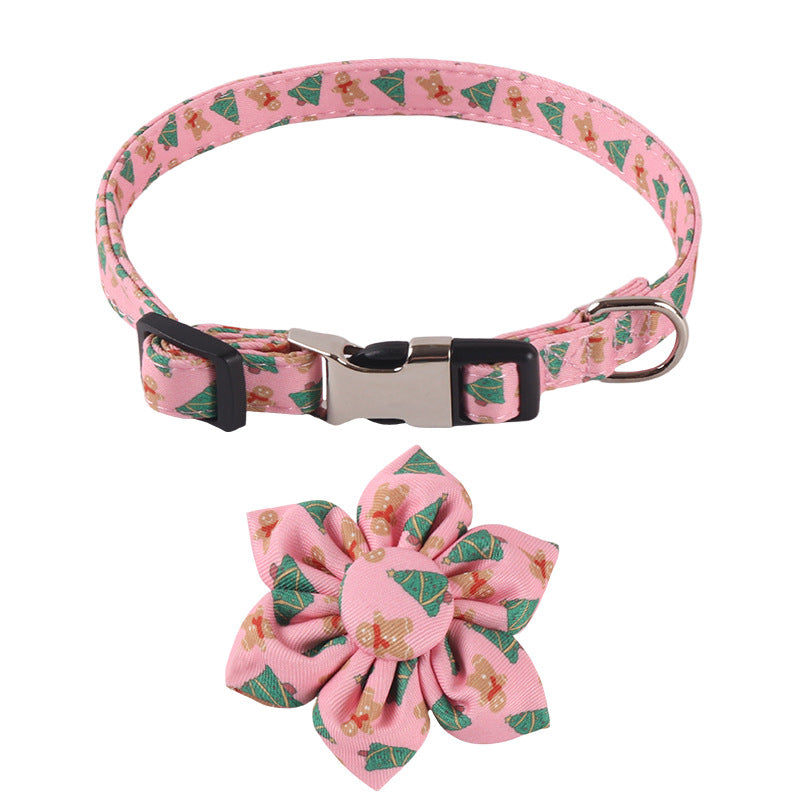 KFX-6726205 Sunflower Pattern Holiday Dog Collar with Hair Accessory