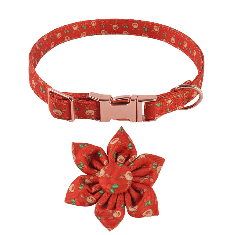 KFX-6726205 Sunflower Pattern Holiday Dog Collar with Hair Accessory