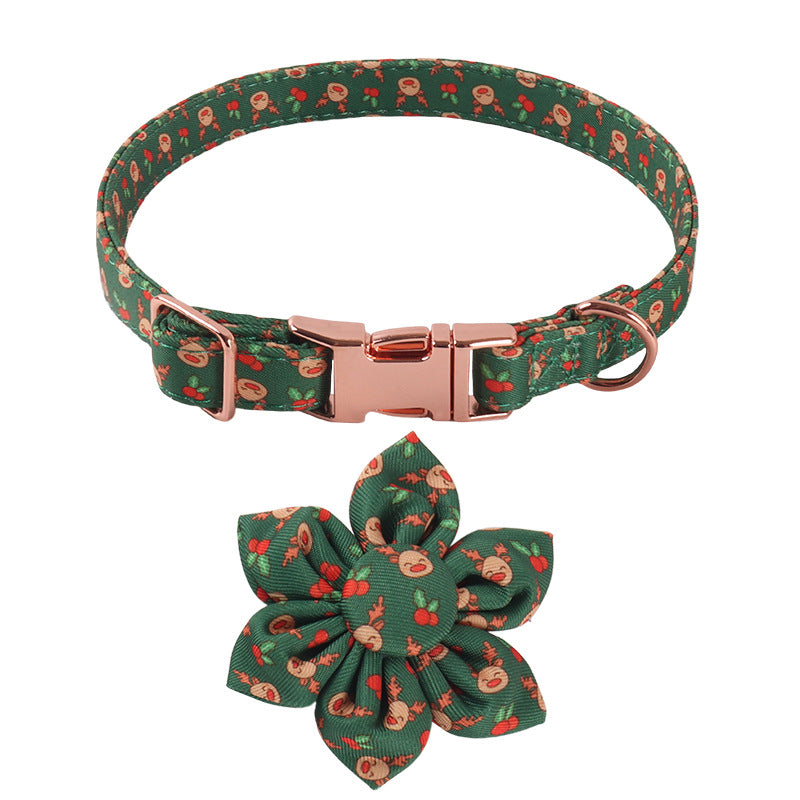 KFX-6726205 Sunflower Pattern Holiday Dog Collar with Hair Accessory