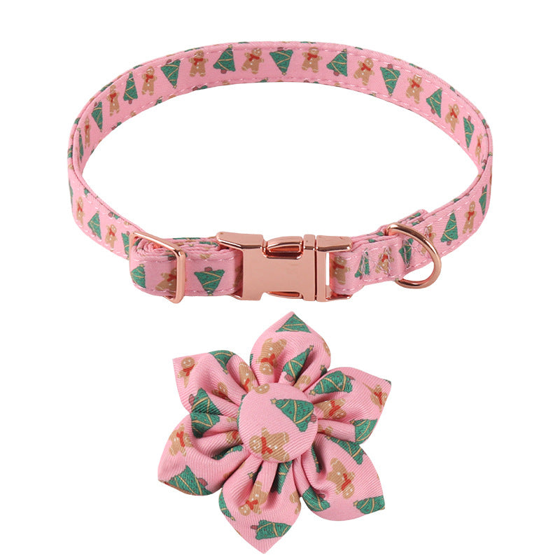 KFX-6726205 Sunflower Pattern Holiday Dog Collar with Hair Accessory