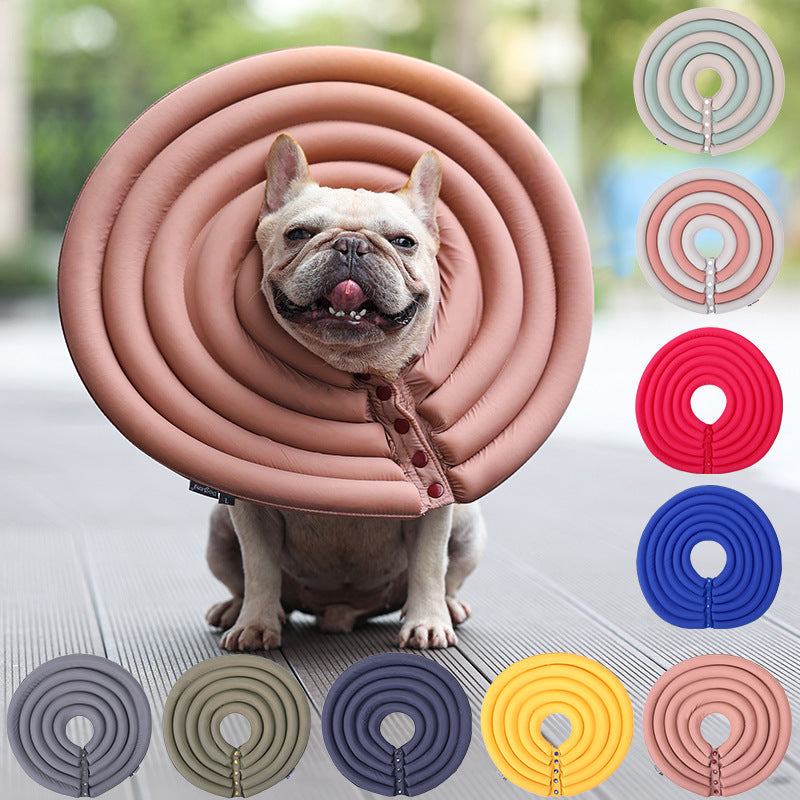 KFX-6727869 Dog Anti-Licking and Biting Protection Ring - Summer Monochrome Design in Various Sizes and Colors
