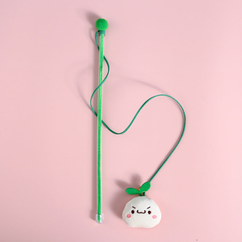 KFX-6729021 Interactive Plush Cat Teaser Toy with Bell and Sound - Various Fun Designs