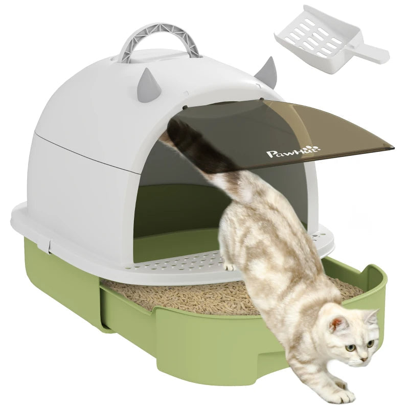 KFX-6729661 Covered Cat Litter Box with Scoop and Deodorizing Bags for Odor Control and Easy Cleaning