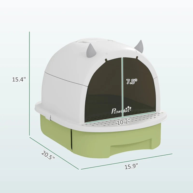 KFX-6729661 Covered Cat Litter Box with Scoop and Deodorizing Bags for Odor Control and Easy Cleaning