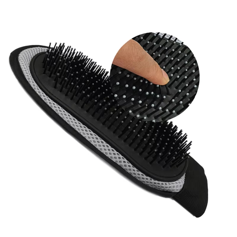 KFX-6729789 Pet Grooming Glove for Bathing and Massage, Silicone Hair Removal Tool for Dogs and Cats