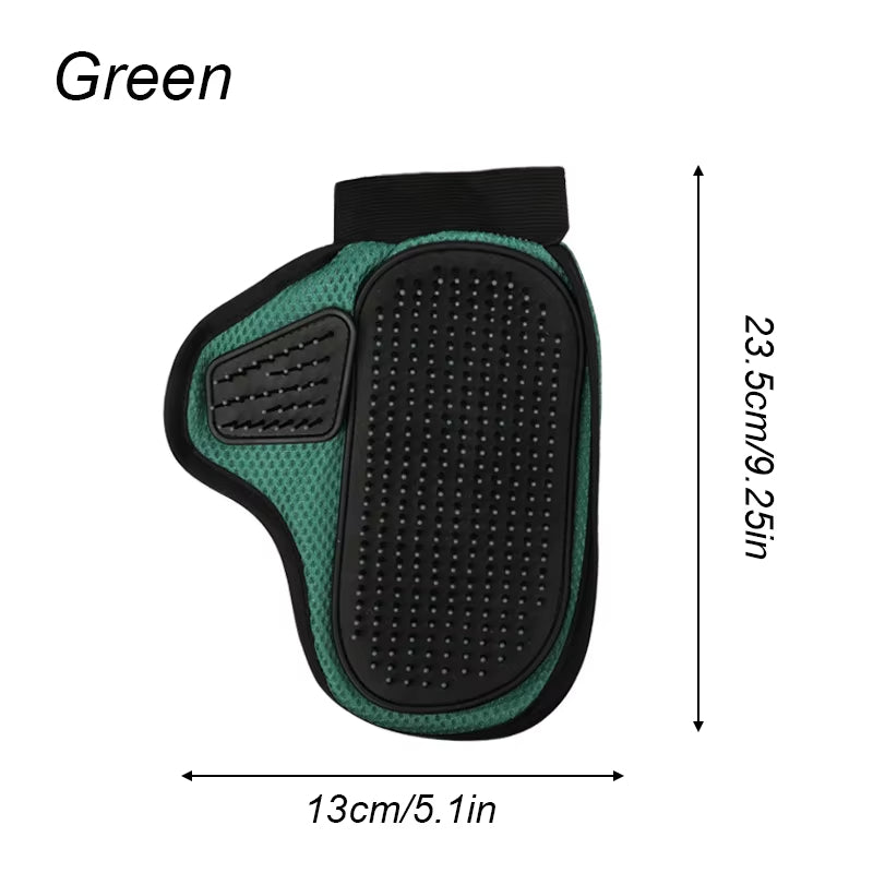 KFX-6729789 Pet Grooming Glove for Bathing and Massage, Silicone Hair Removal Tool for Dogs and Cats