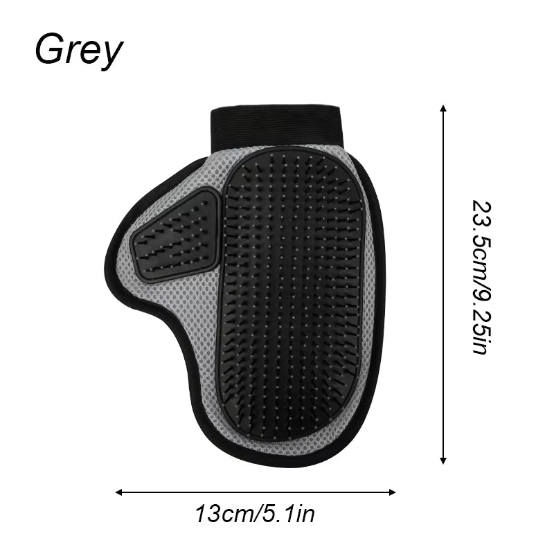 KFX-6729789 Pet Grooming Glove for Bathing and Massage, Silicone Hair Removal Tool for Dogs and Cats