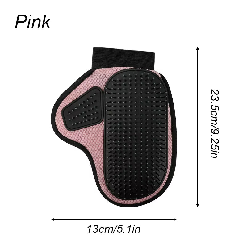 KFX-6729789 Pet Grooming Glove for Bathing and Massage, Silicone Hair Removal Tool for Dogs and Cats