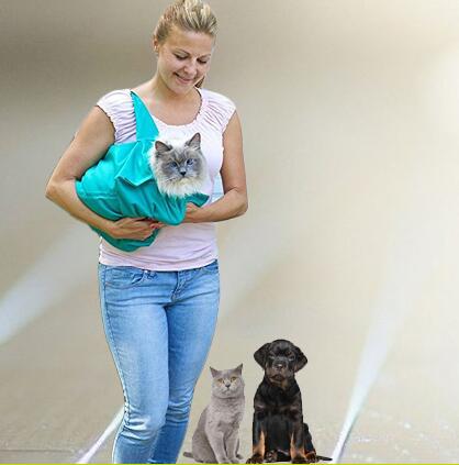 KFX-6730429 Folding Pet Shoulder Bag in Soft Cotton and Hemp - Available in Pink, Gray, Blue, and Canvas Lake Blue