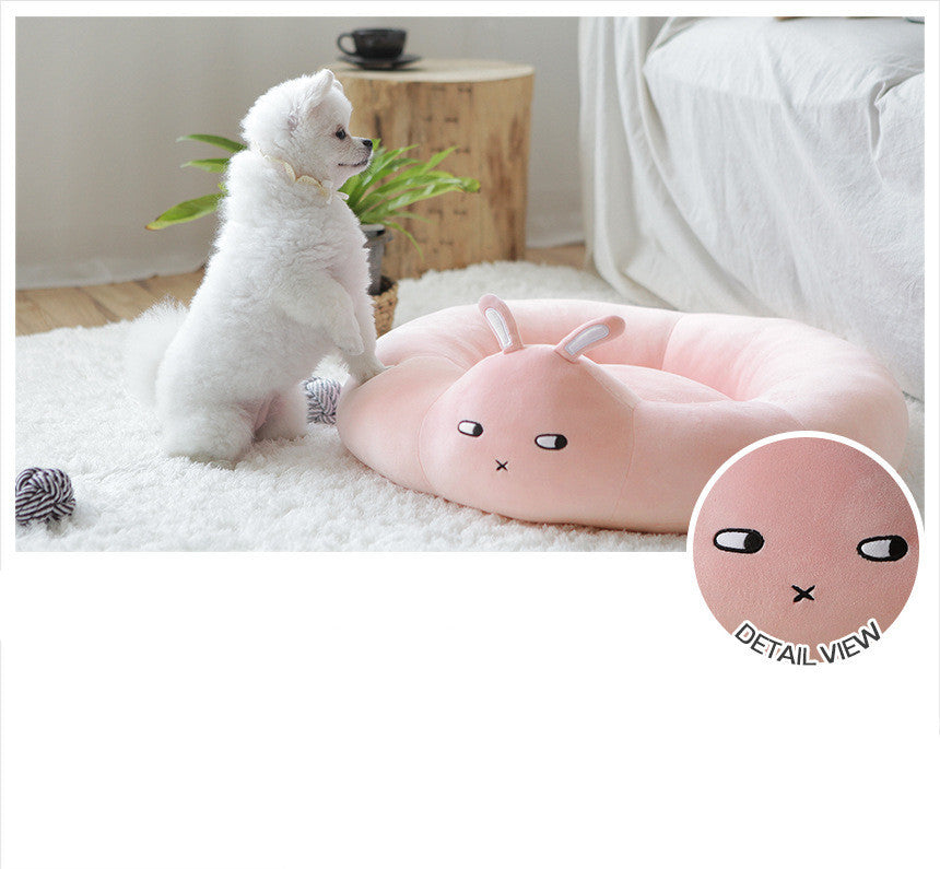 KFX-6734013 Super Elastic Cartoon Cat and Dog Kennel in Pink and Gray, 61x58x13cm