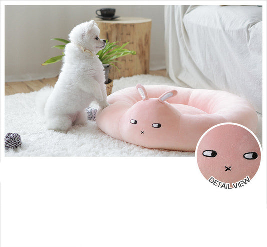 KFX-6734013 Super Elastic Cartoon Cat and Dog Kennel in Pink and Gray, 61x58x13cm