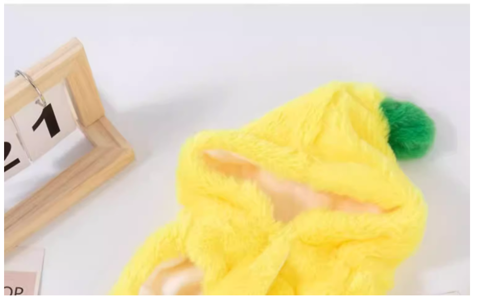 KFX-6734525 Funny Banana Costume for Dogs - Cute Autumn and Winter Pet Apparel
