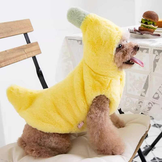 KFX-6734525 Funny Banana Costume for Dogs - Cute Autumn and Winter Pet Apparel