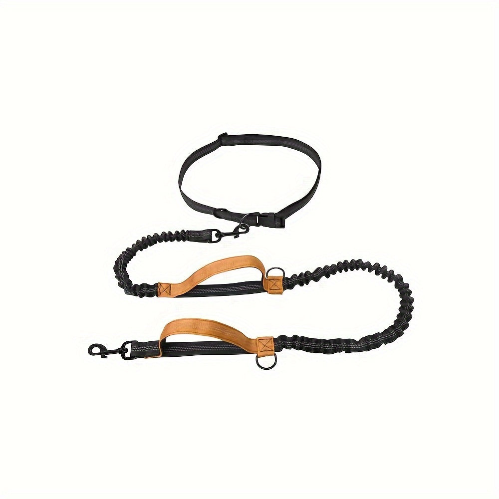 KFX-6735421 Hands-Free Dog Leash with Adjustable Waist Belt for Active Walking and Running