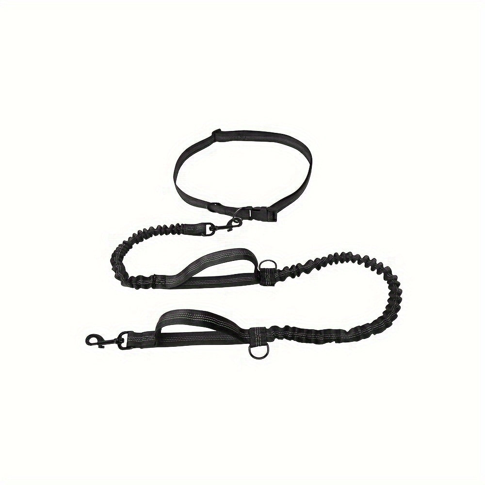 KFX-6735421 Hands-Free Dog Leash with Adjustable Waist Belt for Active Walking and Running