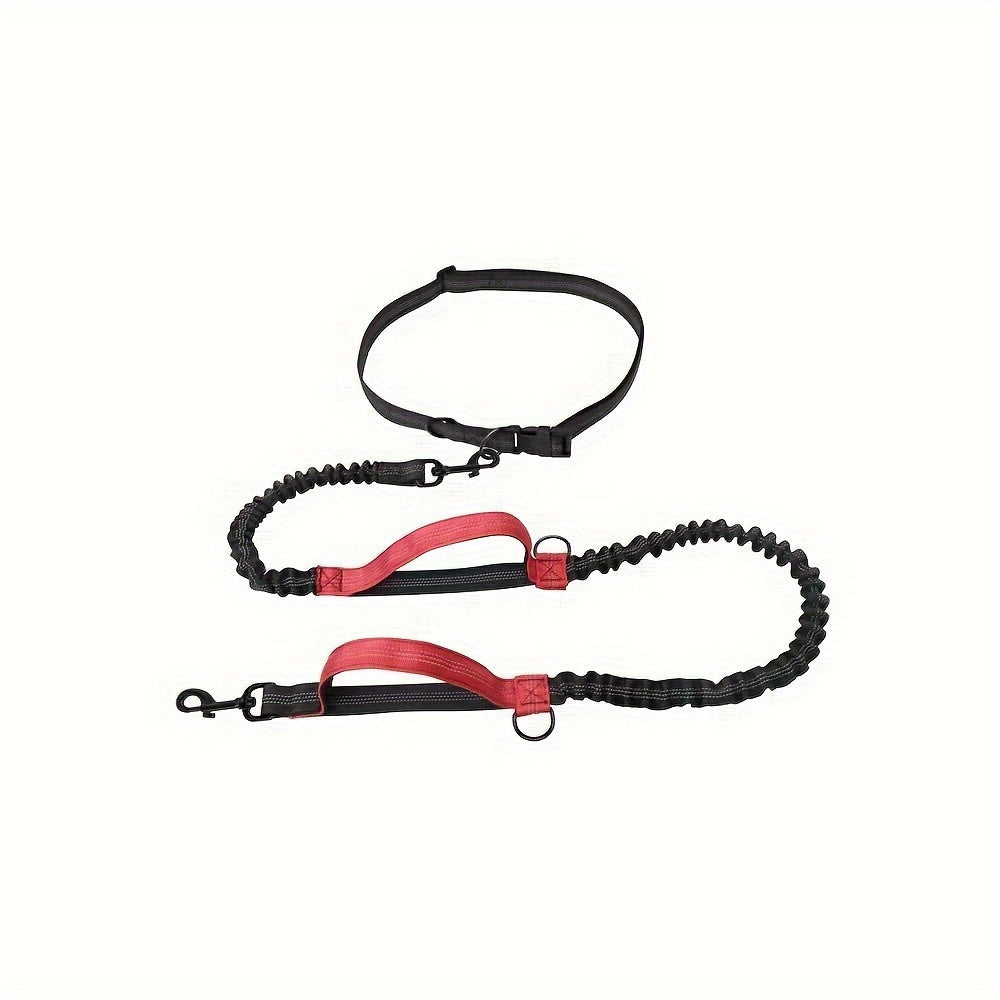 KFX-6735421 Hands-Free Dog Leash with Adjustable Waist Belt for Active Walking and Running