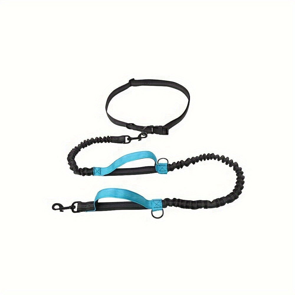 KFX-6735421 Hands-Free Dog Leash with Adjustable Waist Belt for Active Walking and Running