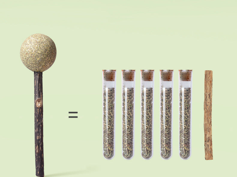 KFX-6735549 Catnip Lollipop Toy for Cats – Organic Catnip Molar Stick