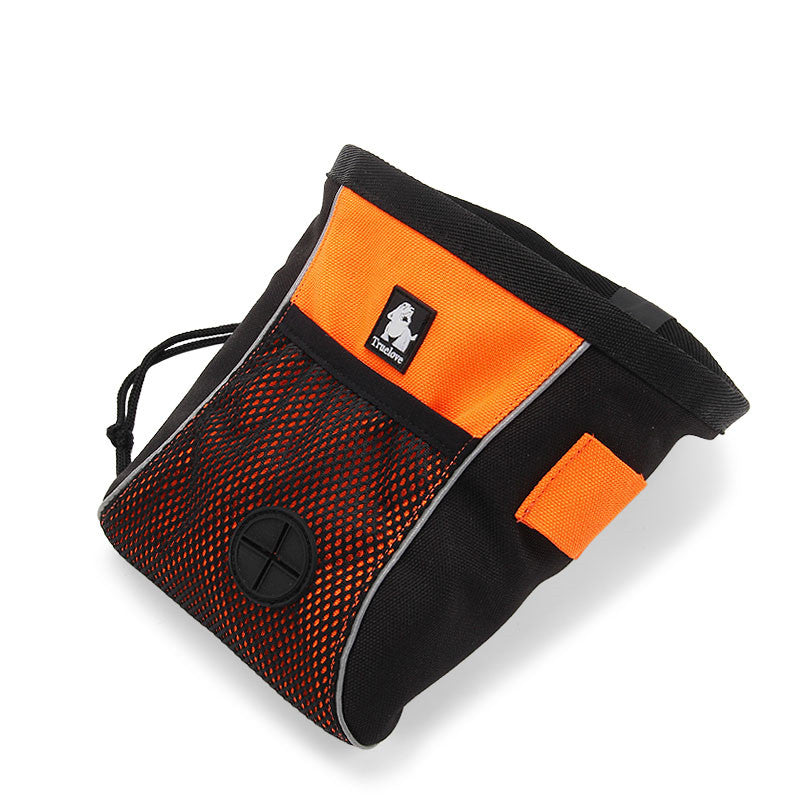 KFX-6736189 Large-Capacity Dog Training Belt Bag in Orange or Green - Comfortable, Sturdy, Breathable Material with Oxford Cloth and Net