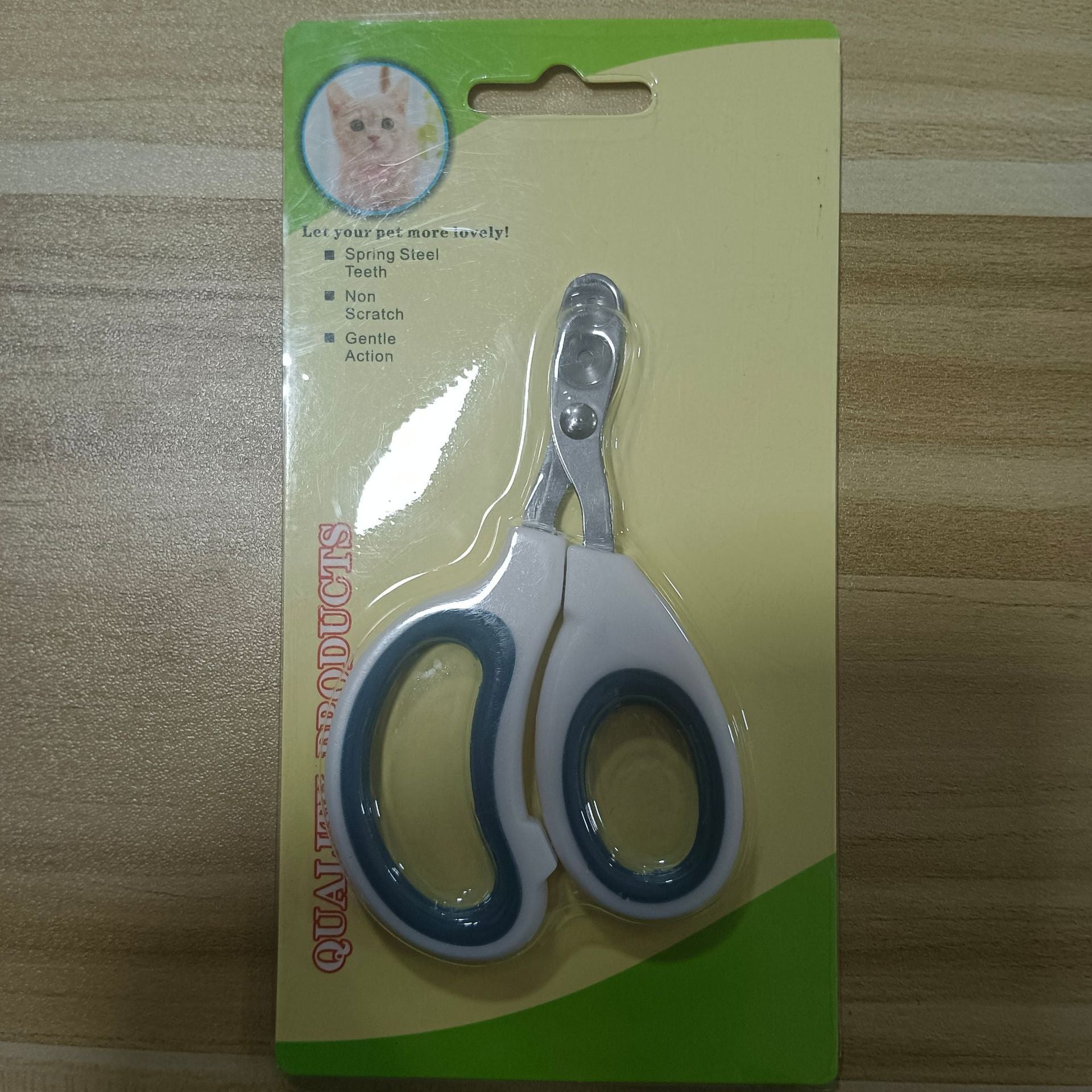 KFX-6737725 Double Hole Blind Scissors for Pet Nail Care - 105mm in Pink, Blue, and Orange