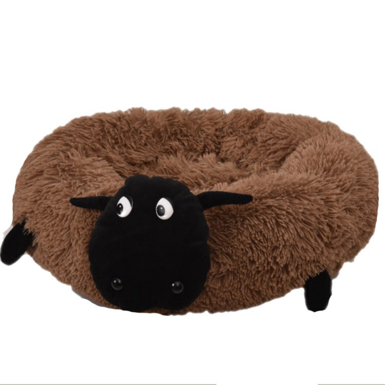 KFX-6737981 Cozy Round Pet Nest with Soft Cloth Material - Available in Multiple Sizes