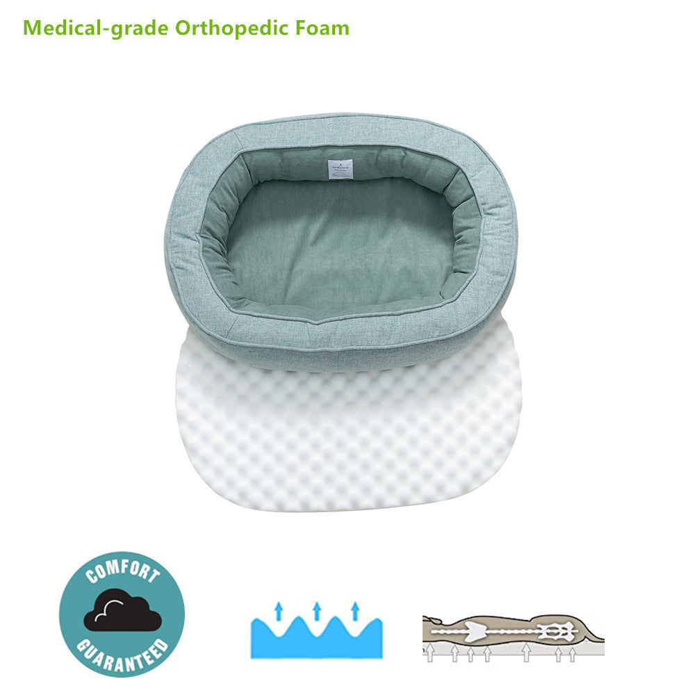 KFX-6739773 Warm Waterproof Pet Kennel Mat for Comfortable Massage - Lake Blue, M & L Sizes Available