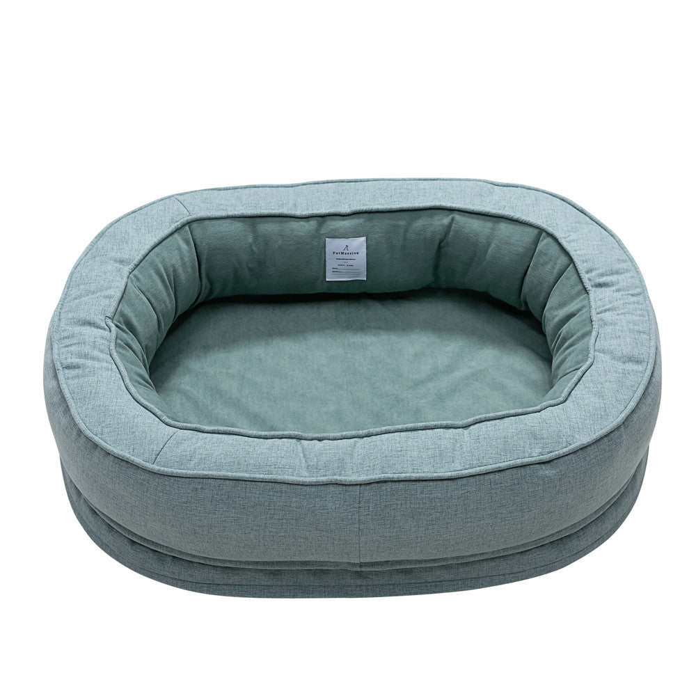 KFX-6739773 Warm Waterproof Pet Kennel Mat for Comfortable Massage - Lake Blue, M & L Sizes Available