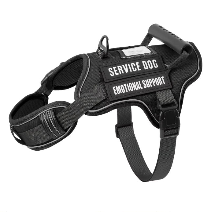 KFX-6742333 Adjustable No-Pull Tactical Dog Harness with Control Handle and Reflective Camouflage Design for Easy Training and Walking