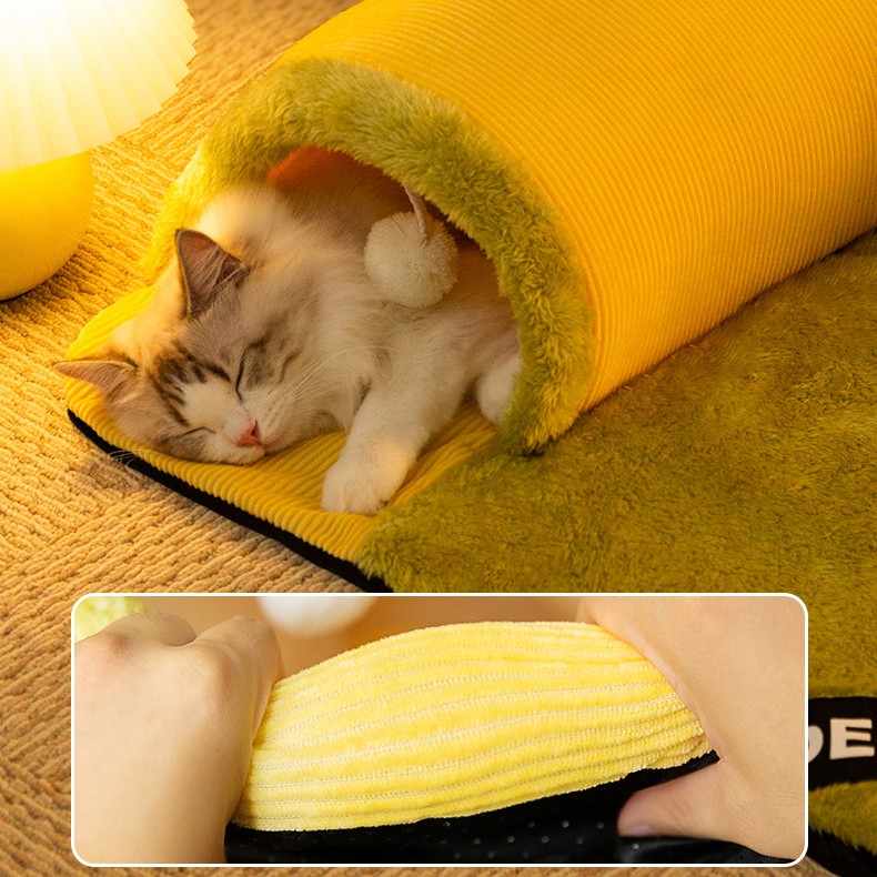 KFX-6744765 Warm Arctic Velvet Pet Nest with Detachable Zipper and Sponge Padding - Multiple Sizes Available