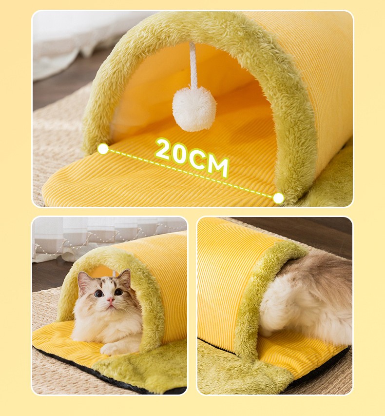 KFX-6744765 Warm Arctic Velvet Pet Nest with Detachable Zipper and Sponge Padding - Multiple Sizes Available