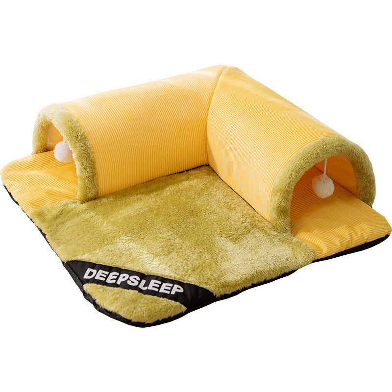 KFX-6744765 Warm Arctic Velvet Pet Nest with Detachable Zipper and Sponge Padding - Multiple Sizes Available