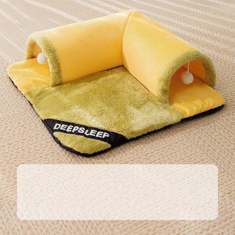 KFX-6744765 Warm Arctic Velvet Pet Nest with Detachable Zipper and Sponge Padding - Multiple Sizes Available
