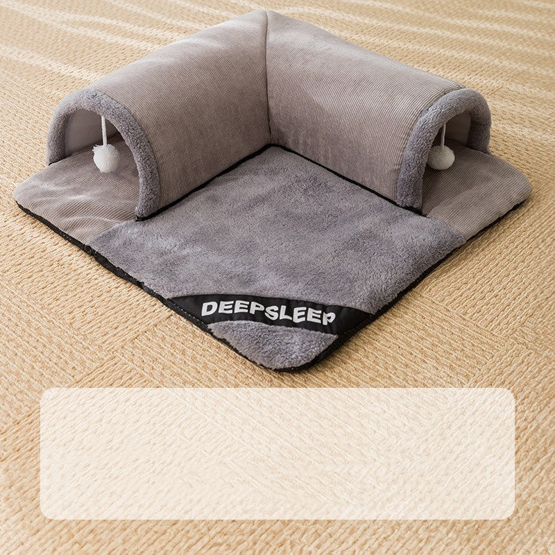KFX-6744765 Warm Arctic Velvet Pet Nest with Detachable Zipper and Sponge Padding - Multiple Sizes Available