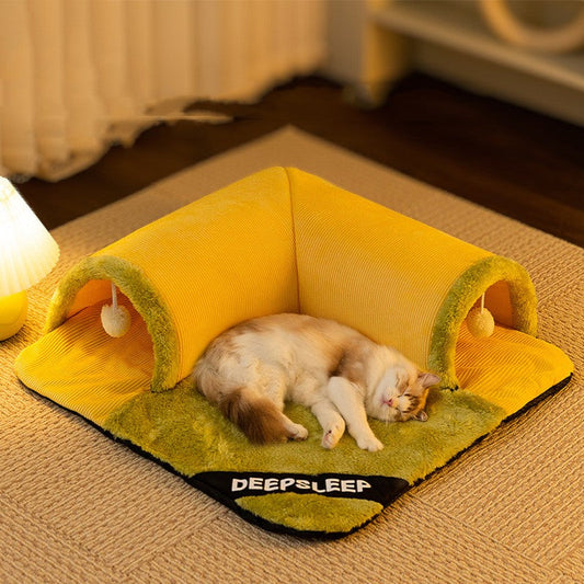 KFX-6744765 Warm Arctic Velvet Pet Nest with Detachable Zipper and Sponge Padding - Multiple Sizes Available