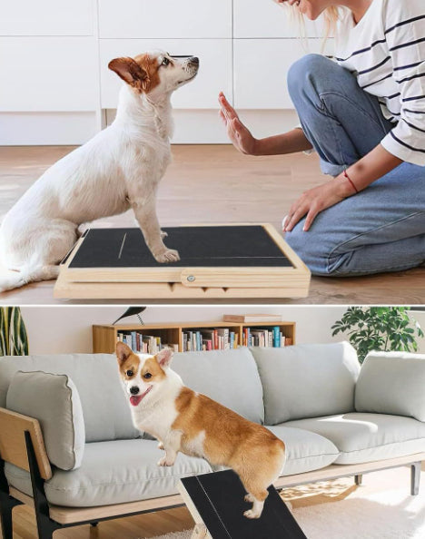 KFX-6746301 Adjustable Wooden Dog Scratcher with Pull-out Nail Scraper