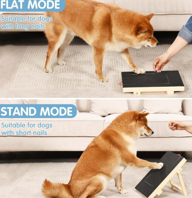 KFX-6746301 Adjustable Wooden Dog Scratcher with Pull-out Nail Scraper