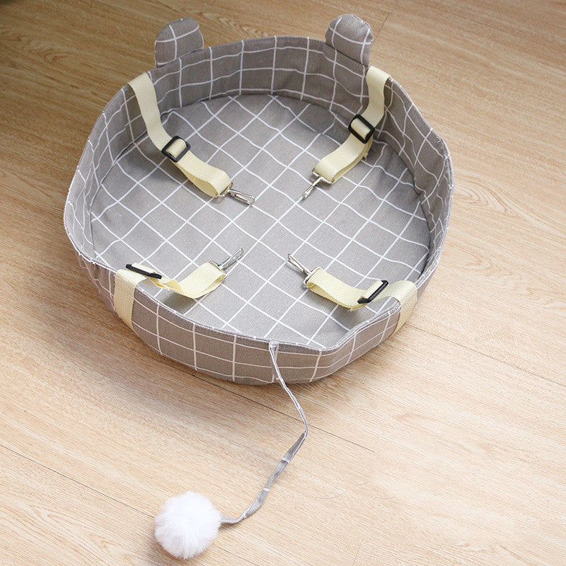 KFX-6747069 Sunbathing Cat Hanging Basket Bed - Cotton, Small & Medium Sizes Available